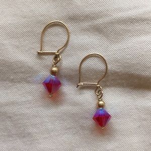 Unique iridescent earrings